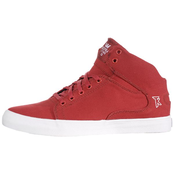 Supra Mens Society Mid Skate Shoes - Red | Canada S4967-9H53